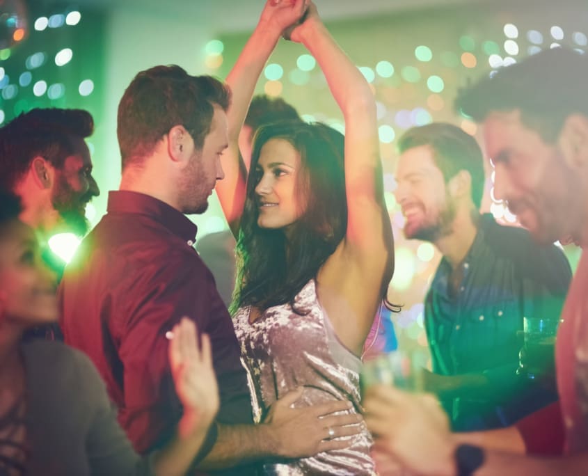 DJ playing music at a private backyard party