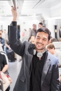 Company event with DJ entertainment Corporate DJ entertaining employees at a company party