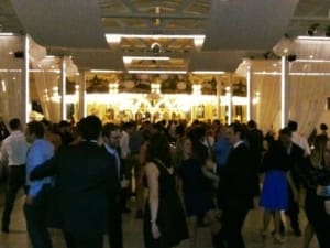 dj booth and lighting in New Haven reception Venue