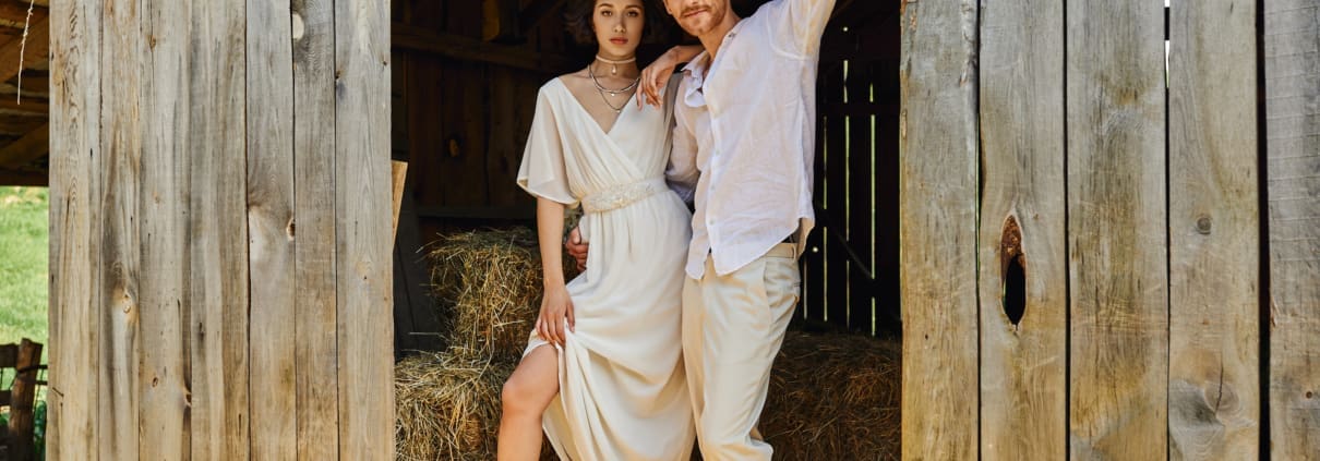 Wedding couple at a barn reception in New Milford CT with a DJ