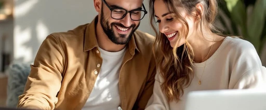 Engaged couple asking questions to a wedding DJ during consultation