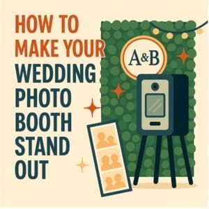 Learn creative ways to upgrade your wedding photo booth and wow your guests