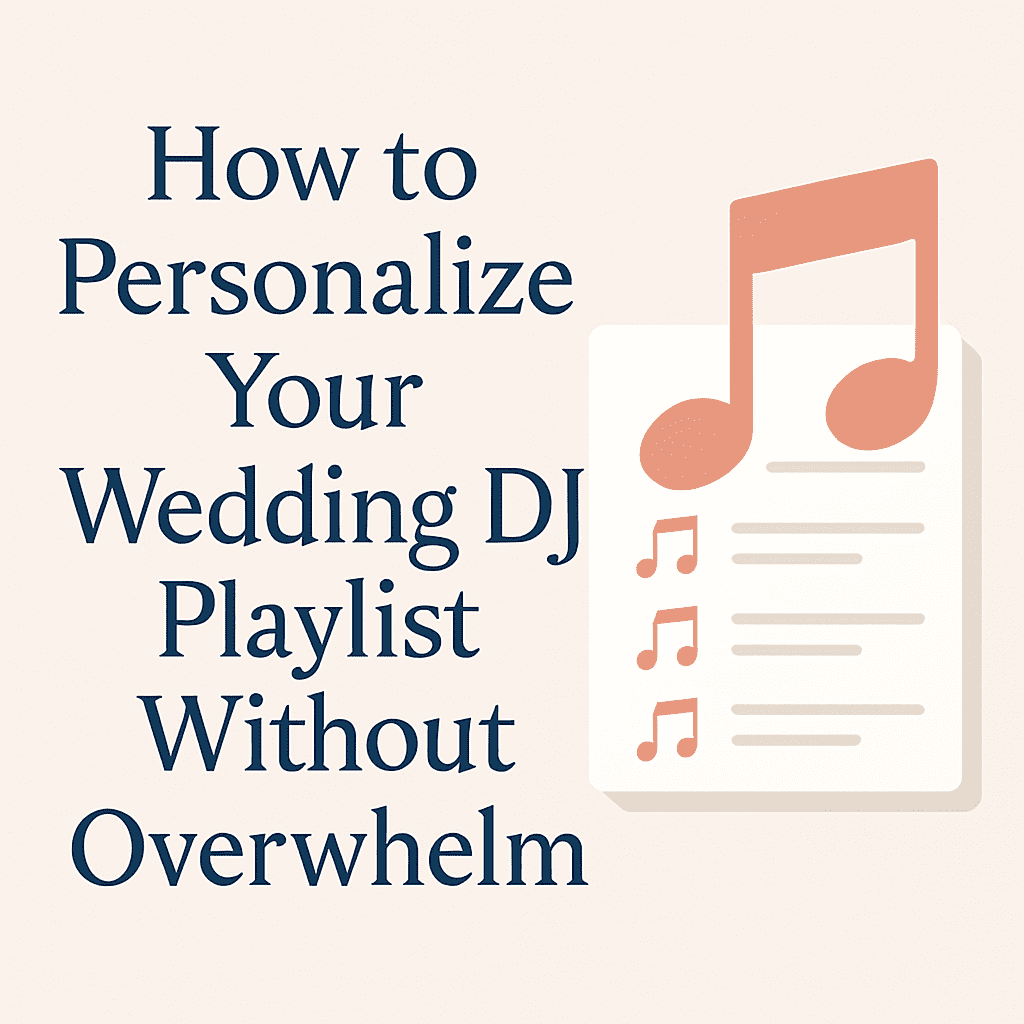 wedding playlist, DJ tips, custom reception music, song list ideas